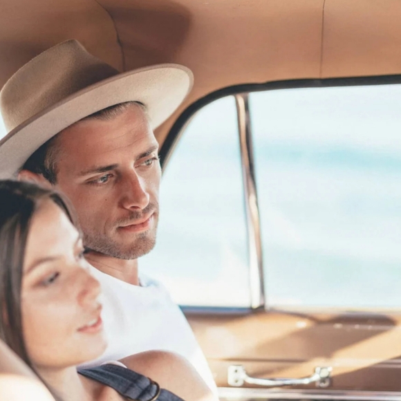 WILL + BEAR CALLOWAY FAWN AUSTRALIAN WOOL FEDORA HAT M